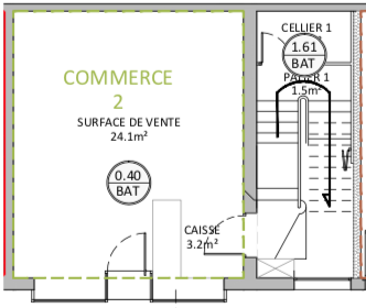 Arcachon – rue de Lattre de Tassigny – Local Commercial de 28,40 m2 – produit sûr